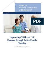Improving Children’s Life Chances through Better Family Planning