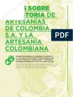 Notas sobre la historia de Artesanías de Colombia y la artesanía colombiana