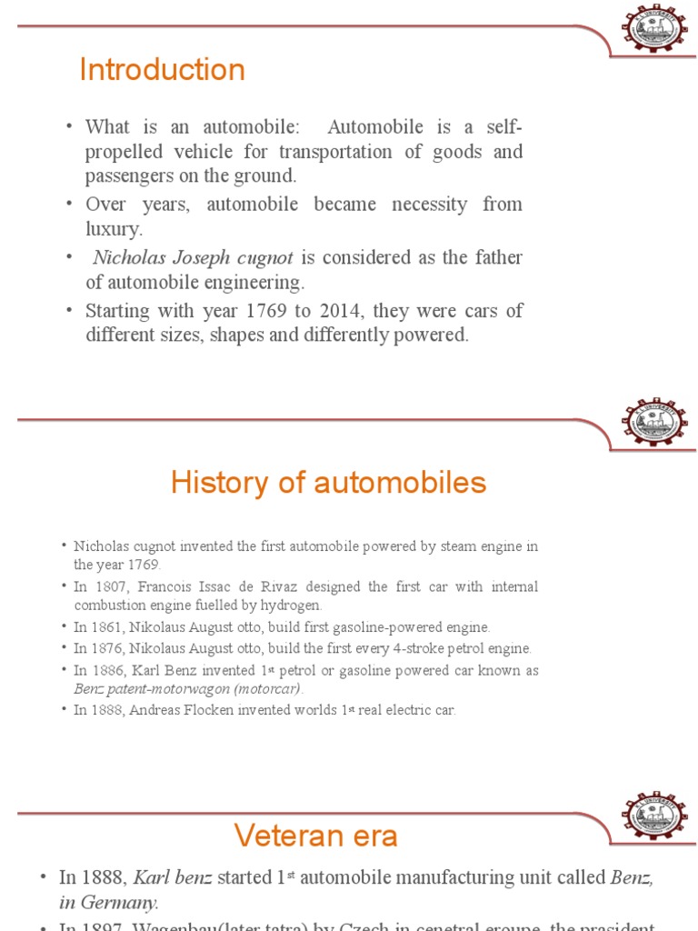 History and Evolution of Automobiles | PDF | Sport Utility Vehicle | V8 ...