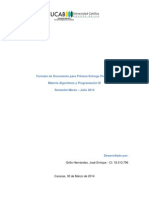 Formato de Documento para Entrega Proyecto Programación