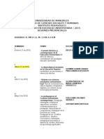 Cronograma Diplomado Docencia Universitaria - 2015-1