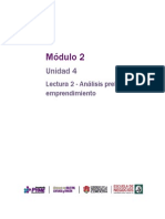 Lectura 2 - Análisis Preliminar Del Emprendimiento