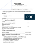 Cv Template Mechanical Engineer