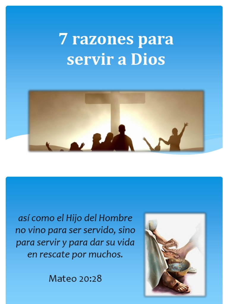 Razones para servir a Dios Contenido del Nuevo Testamento Jesús
