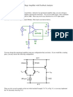 Multi-Stage Amplifier With Feedback Analysis