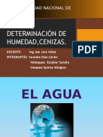 Agua Analisis de Humedad y Cenizas