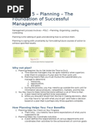 MNO Chapter 05 - Planning - The Foundation of Successful Management