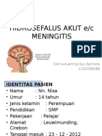 Hidrosephalus e/c meningitis