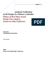 Using Static Functional Verification in The Design of A Memory Controller