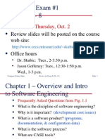 Exam #1 - Thursday, Oct. 2: Review For Exam #1 Chapters 1 8