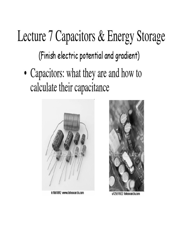 Capacitors & Energy Storage Dielectric Capacitor
