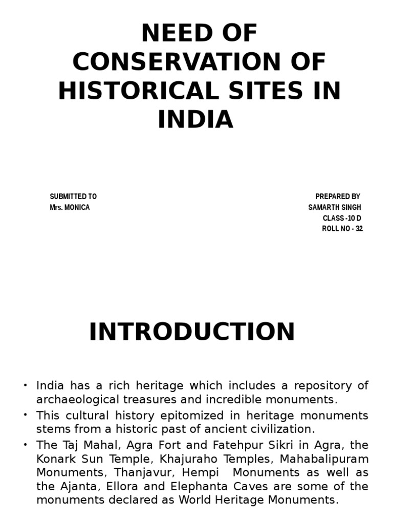Conservation of India's Historical Sites | PDF | Archaeology | Religion ...