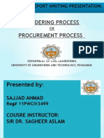 Tendering Process Procurement Process: Technical Report Writing Presentation