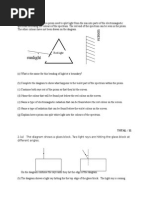 Light Prism Pandathe Test2 Question Paper