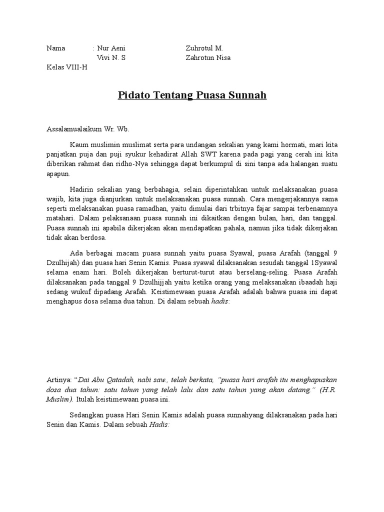 Pidato Tentang Puasa