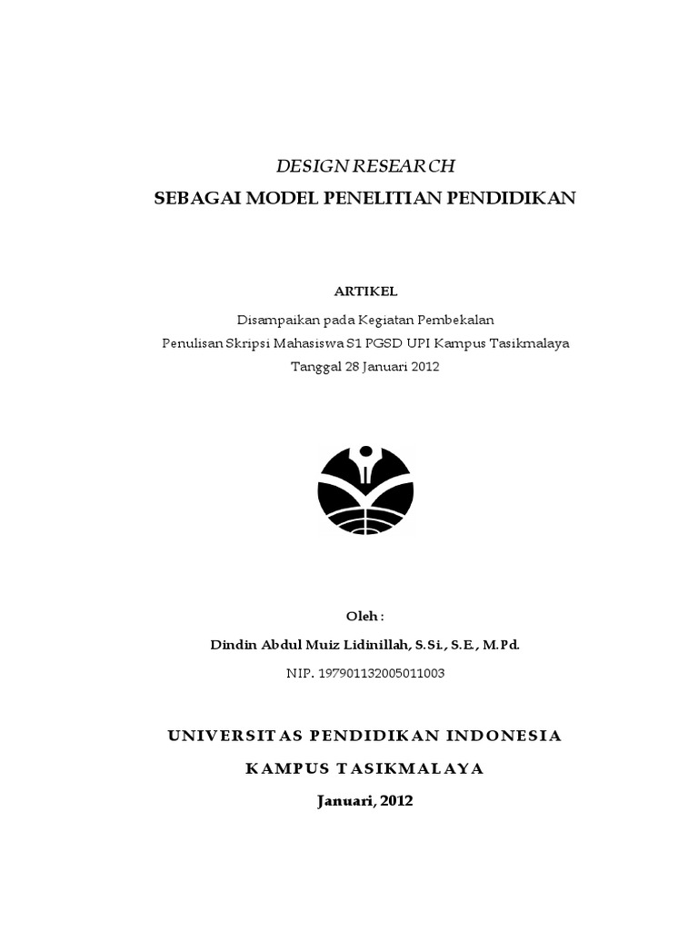 Model Penelitian Design Research Pendidikan | PDF | Seni