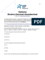 Exercicio Binario Decimal Hexadecimal