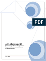 ACM S002 Admissions Kit