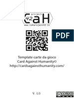 Template Carte Da Gioco Card Against Humanity©: Project