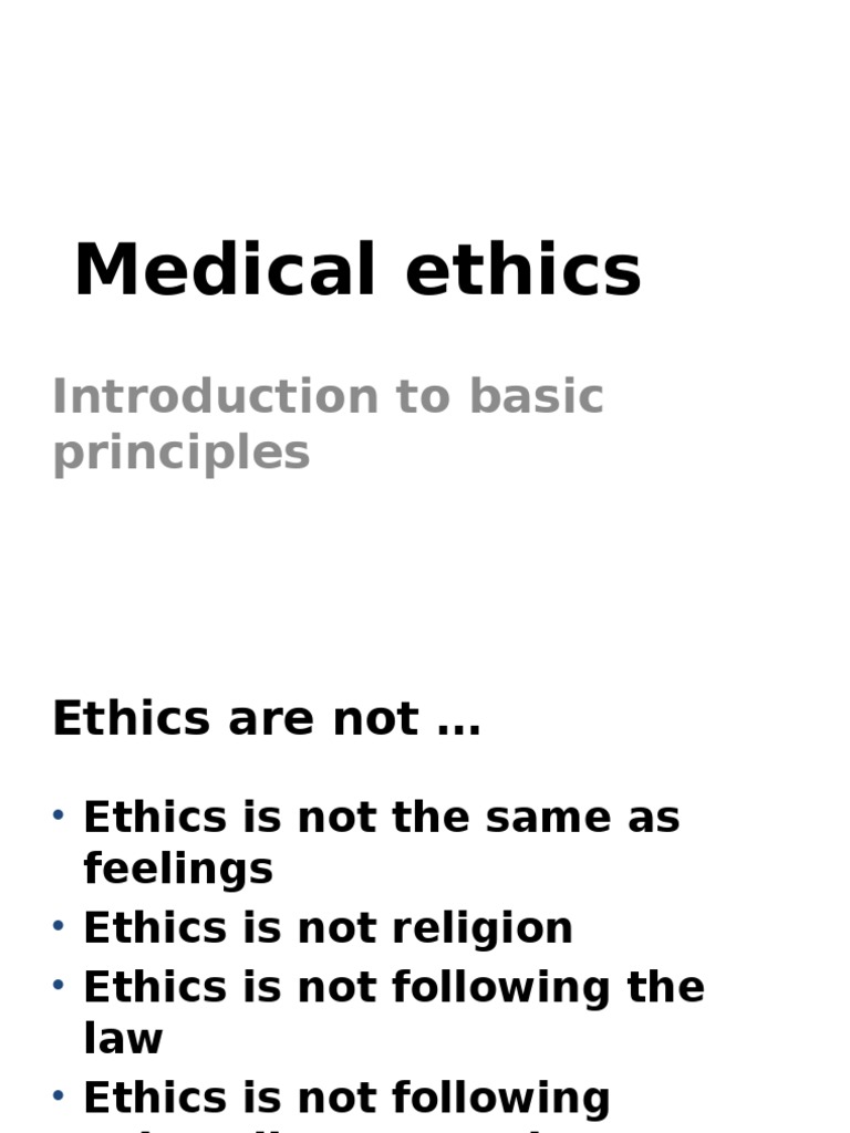 Key Principles of Medical Ethics | PDF | Medical Ethics | Autonomy