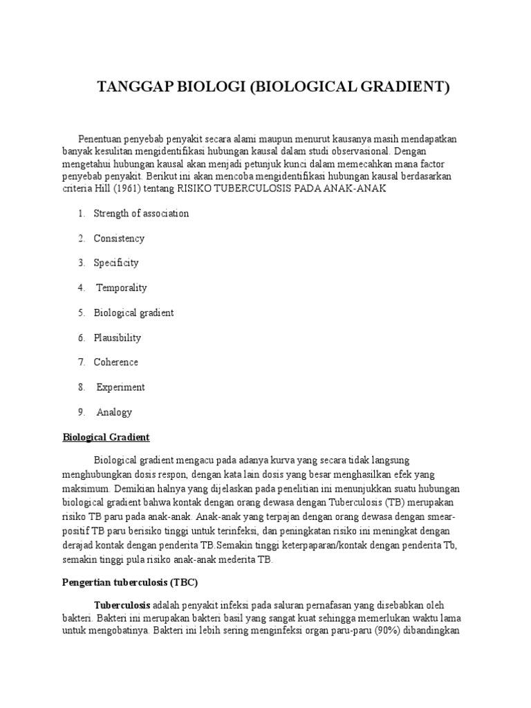 Epidemiologi Biological Gradient | PDF | Pengembangan Diri