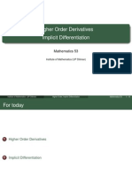 M53 Lec2.3A Higher Order Derivatives Implicit Differentiation