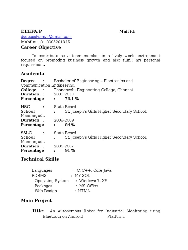 Engineering Resume for Tech Roles | PDF