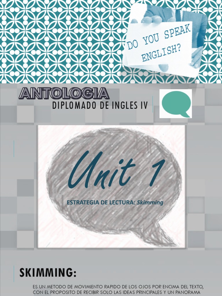 Skimming and scanning Traducciones Diccionario