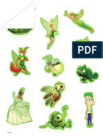 Green Disney Character Stickers ST Patricks Day Printable FDCOM