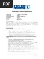 Course Outline - Microeconomics