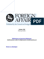 KISSINGER, Henry - Reflexiones Sobre La Diplomacia Estadounidense 1