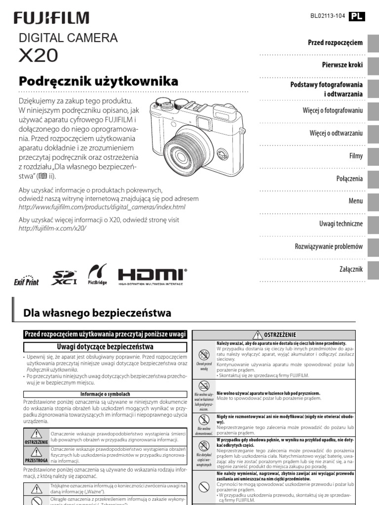 Fujifilm x20 Manual Pl