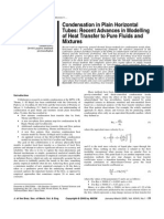 EArt-Condensation in Plain Horizontal Tubes - Recent Advances in Modelling of Heat Transfer To Pure Fluids and Mixtures