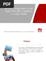 Topic On The Service Configuration of The OptiX RTN 900 V100R001-20090812-A