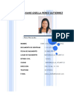 Perfil laboral Vianis Gisella Pérez Gutiérrez