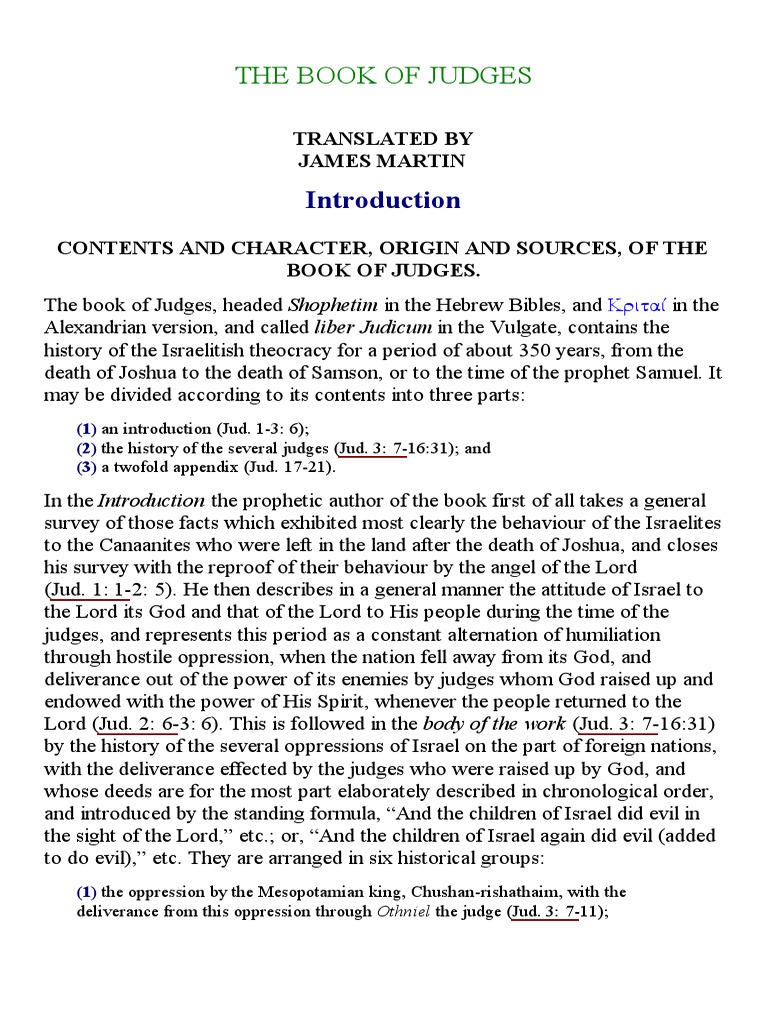 Commentary on the Book of Judges PDF Book Of Judges