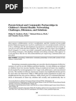 Parent-School and Community Partnerships in Children's Mental Health - Networking Challenges, Dilemmas, and Solutions