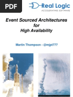 Event Sourced Architectures For: High Availability