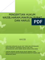 Pengertian Hukum Wajib, Haram, Makruh, Sunat Dan Harus