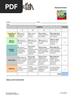 Download Notebook Rubric TLE by TLE SN25650 doc pdf