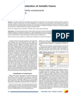 Methods of production of metallic foams