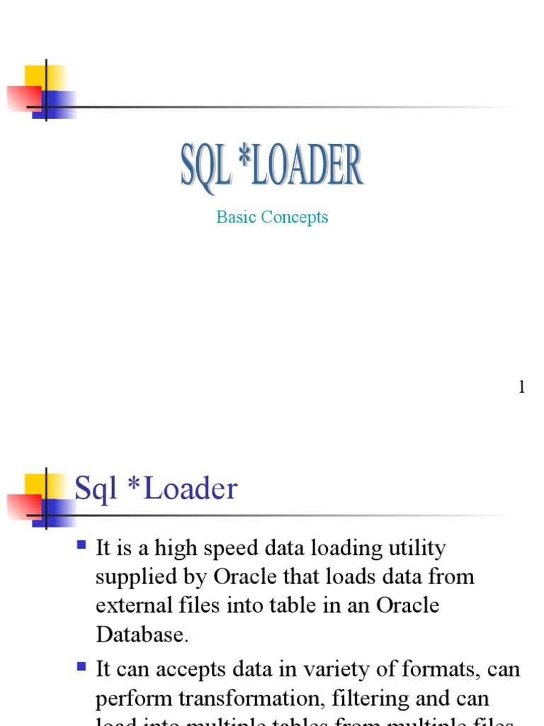 SQL Loader | PDF | Sql | Oracle Database