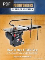 How To Buy A Table Saw