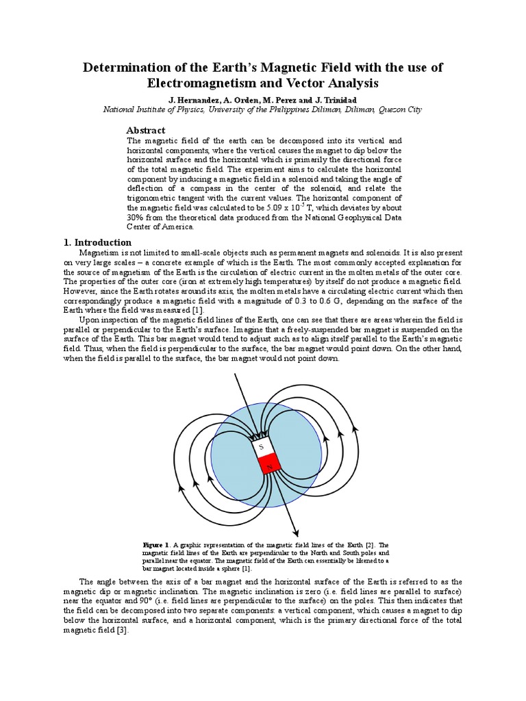 Determination of The Earth's Magnetic Field With The Use of ...