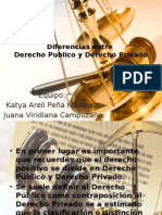 Diferencias Entre Derecho Publico y Derecho Privado