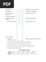 Final Examination of Engineering Mechanics II (Dynamics) Course Code Meng 1042