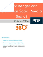 Top Passenger Car Brands On Social Media (India) : October, 2014
