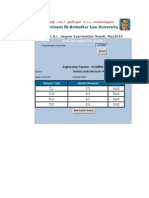 3 Years/5 Years B.L. Degree Examination Result, May2014: Enter Your Registration Number