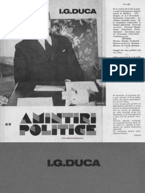 Ig Duca Amintiri Politice Volumul 2 Pdf