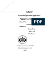 Subject Knowledge Management: Assignment NO.2